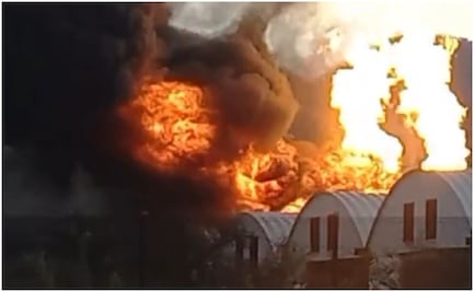 Explota poliducto de combustible dentro de bodega en Tepeji del Río, Hidalgo; bombero del Edomex fallece cuando acudía a brindar ayuda