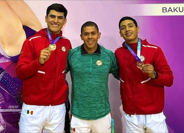 Donovan Guevara y Saúl Zúñiga al podio; los mexicanos ganan bronce en la Copa del Mundo de Trampolín