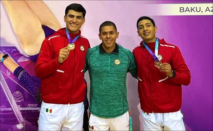 Donovan Guevara y Saúl Zúñiga al podio; los mexicanos ganan bronce en la Copa del Mundo de Trampolín