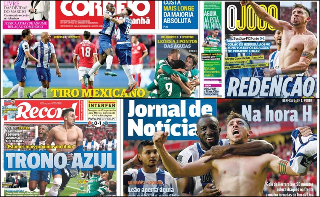 Especial. El mexicano Héctor Herrera y su anotación del fin de semana fueron tema principal de la prensa portuguesa 