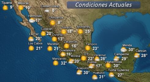 Prevén temperaturas frías en el país por frente frío 21