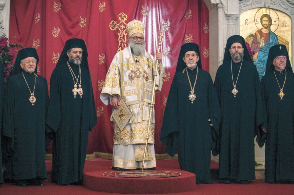 Ayer se celebró la primera liturgia de Ignacio Samaán (segundo de izq. a der.) como arzobispo metropolitano de la Iglesia ortodoxa de Antioquía en México (FOTOS: CAMILA MATA. EL UNIVERSAL)