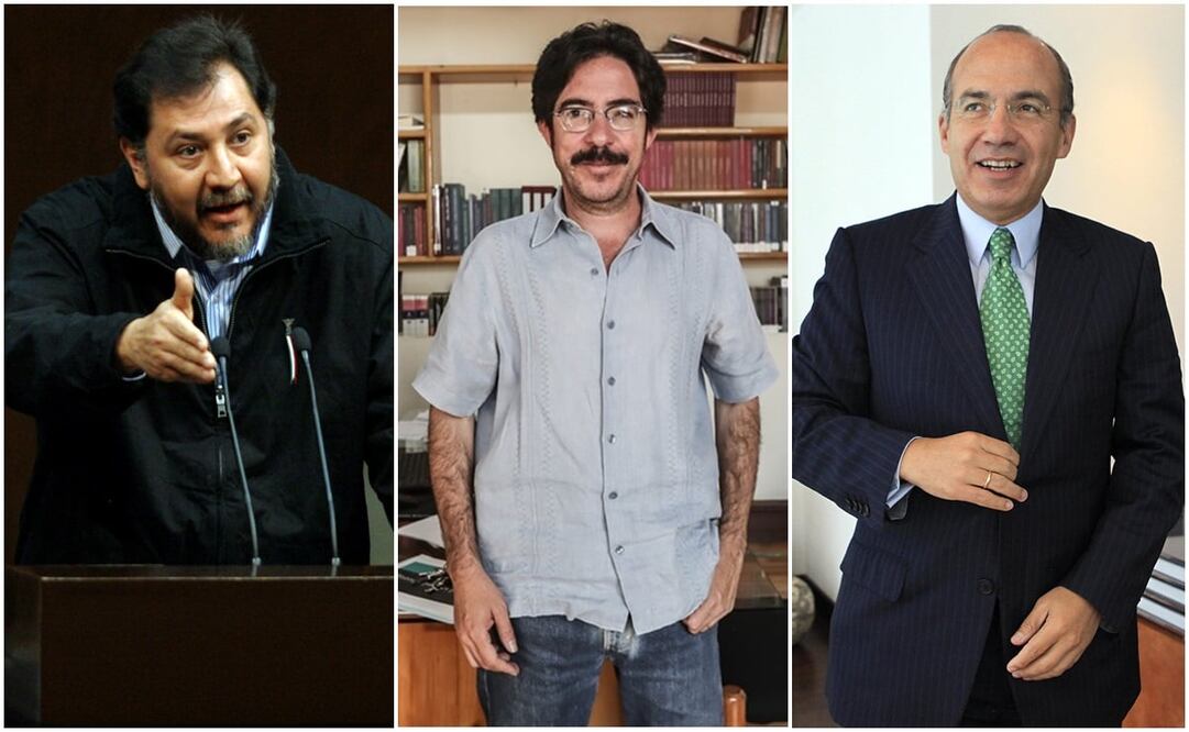 Gerardo Fernández Noroña, Pedro Salmerón y Felipe Calderón. FOTOS: Archivo