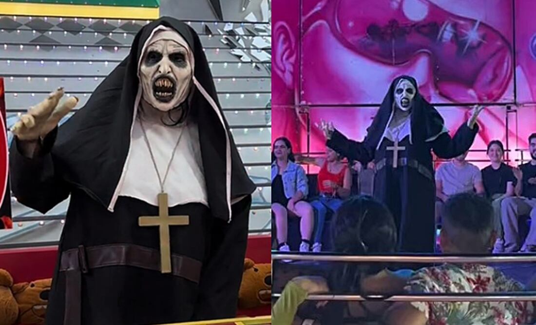 La "monja viral" es considerada el personaje estelar de la feria de Durango. Foto: TikTok @espectaculares_garcia