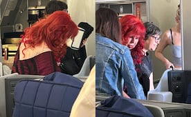 Captan a Layda Sansores en vuelo a Madrid, España; "está mal que los gobernantes vayan en primera clase", recuerdan