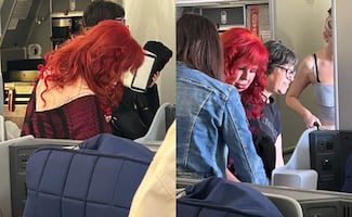 Captan a Layda Sansores en vuelo a Madrid, España; "está mal que los gobernantes vayan en primera clase", recuerdan
