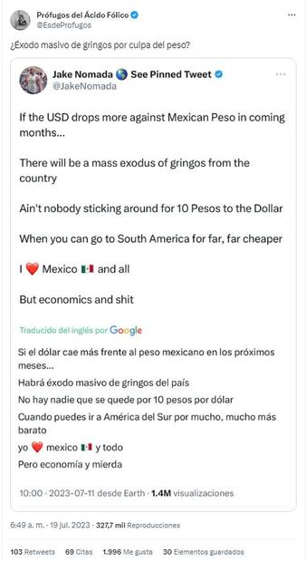 Éxodo masivo de gringos