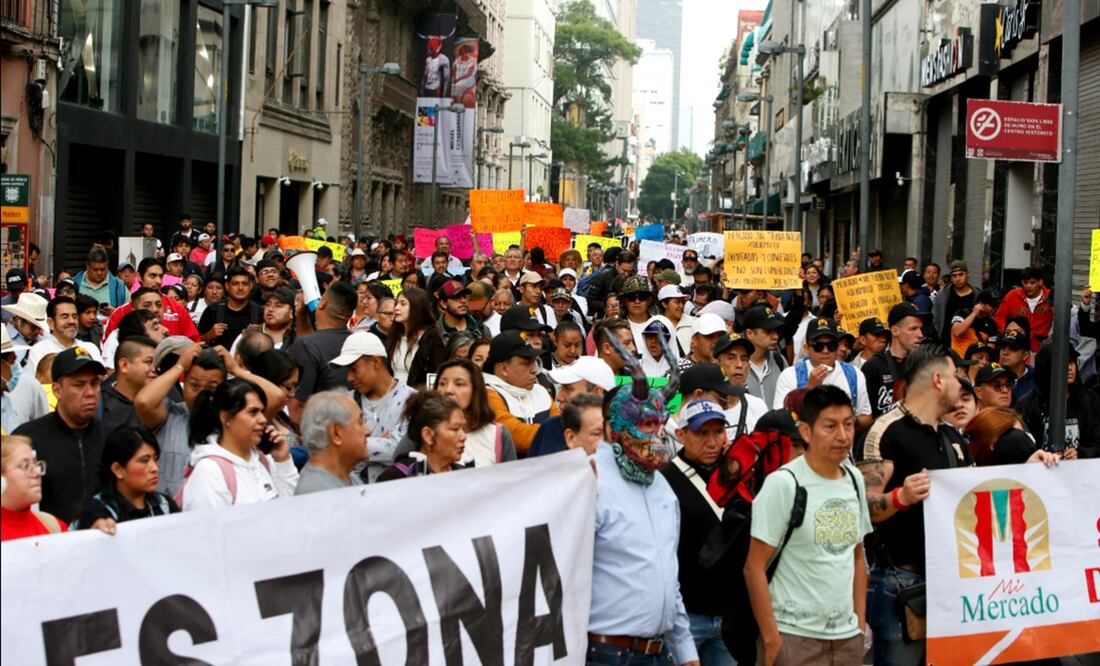 Locatarios de distintos mercados públicos bloquearán puntos en las 16 alcaldías de la capital. Foto: Darío Luna/EL UNIVERSAL