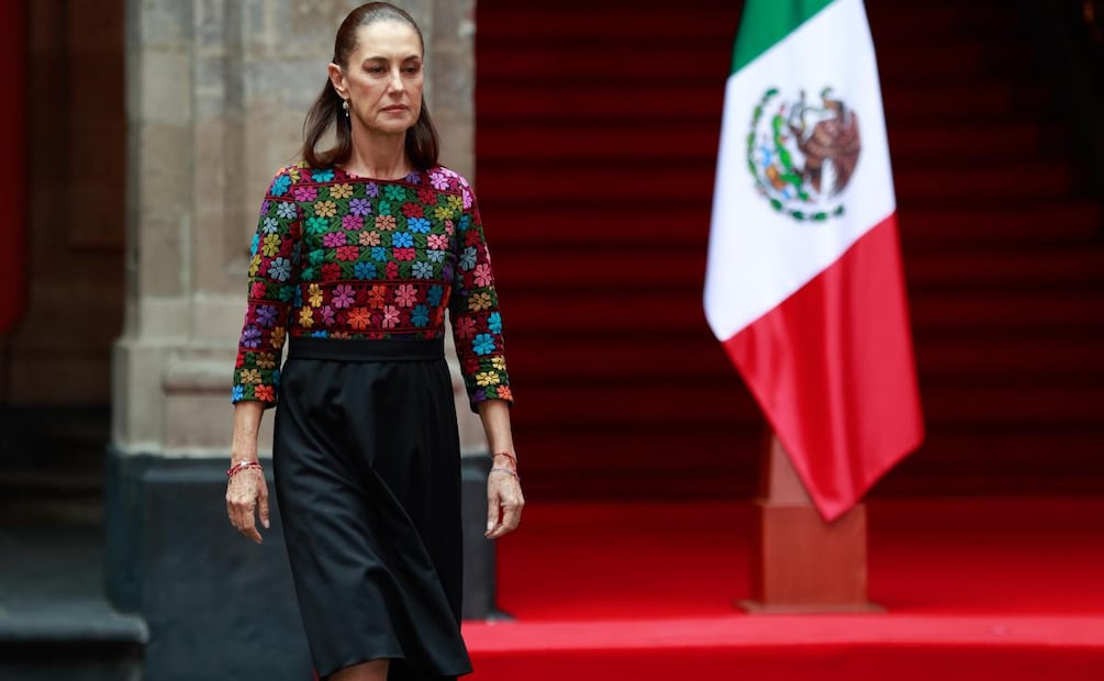 Presidenta Claudia Sheinbaum recibe al presidente de Suiza Guy Parmelin en Palacio Nacional (08/07/2026). Foto: Diego Simón Sánchez / EL UNIVERSAL