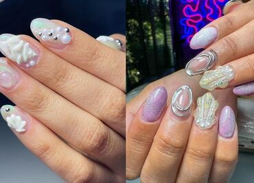 Las uñas con diseño de concha de mar están en tendencia