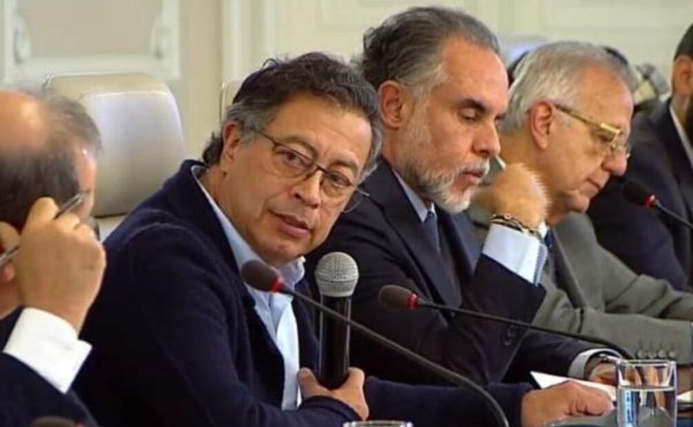 El presidente Gustavo Petro y Armando Benedetti en Consejo de Ministros. Foto: EL TIEMPO/GDA