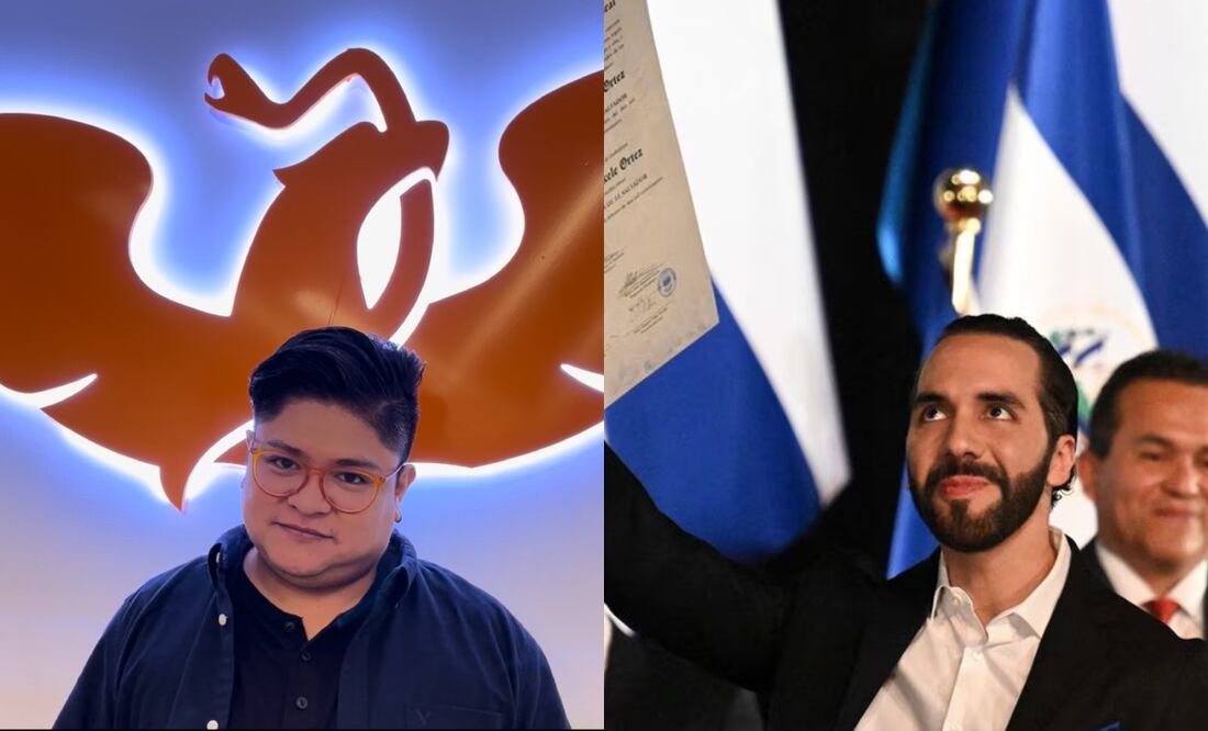 Gibrán Ramírez Reyes apela a la creación de un modelo de seguridad como el de Nayib Bukele. Fotos: @gibranrr/ AFP