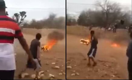 Caen seis por prenderle fuego a perro en SLP