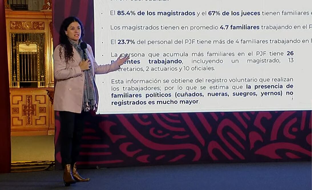 Luisa María Alcalde. Foto: captura de pantalla