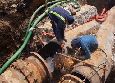 Concluye reparación de fuga de agua en líneas del Sistema Lerma-Cutzamala