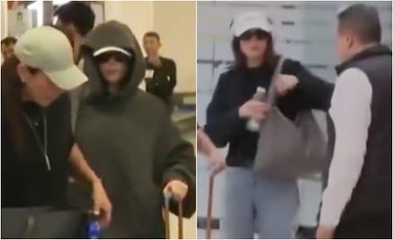 Fátima Bosch regresa a México, con capucha y lentes oscuros; la Miss Universo trata de pasar desapercibida 