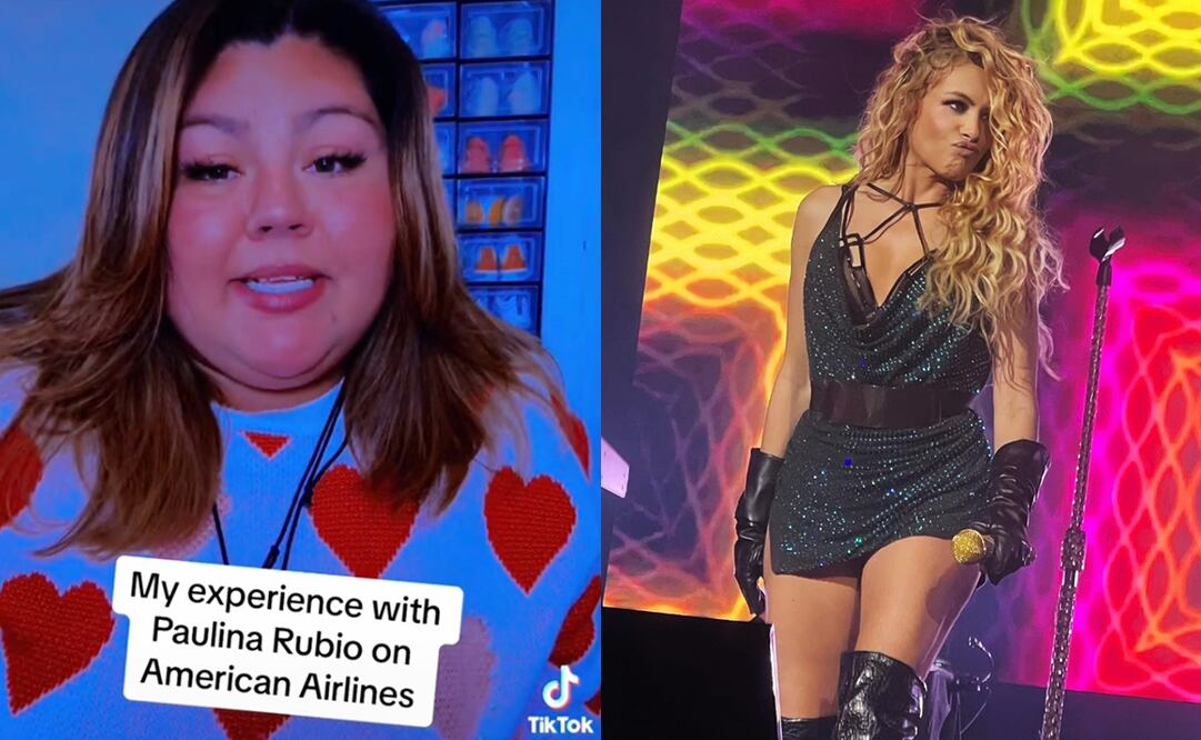 Paulina Rubio es señalada con una pasajera con la que voló recientemente.
Fotos: TikTok e Instagram