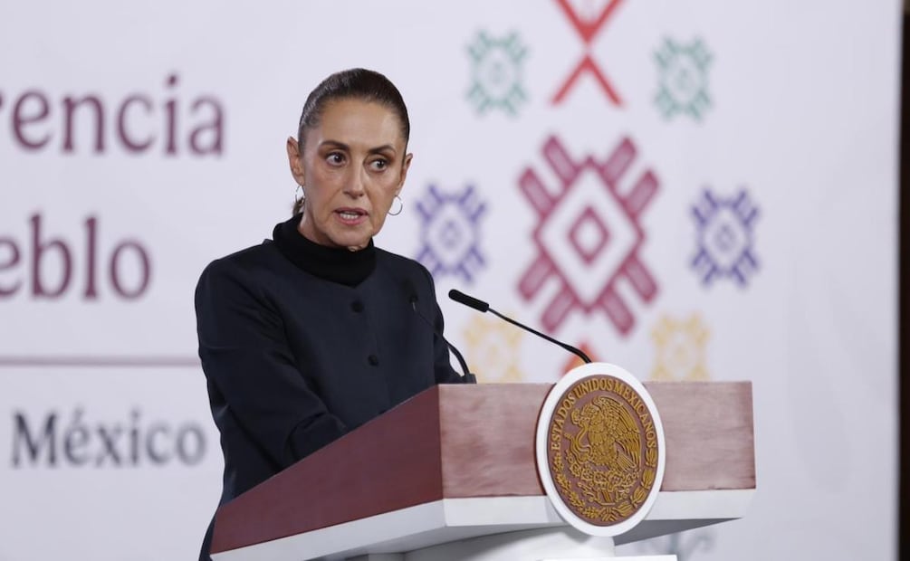 Presidenta Claudia Sheinbaum durante su conferencia mañanera de este 21 de enero del 2026 (21/01/2026). Foto: Diego Simón Sánchez / EL UNIVERSAL