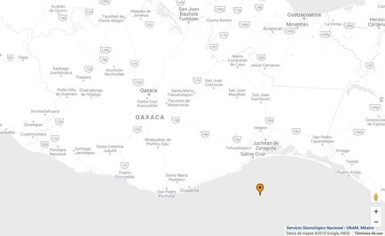 Reportan sismo de 4.9 grados al sur de Salina Cruz, Oaxaca