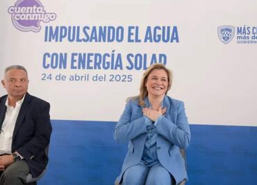 Gobernadora de Chihuahua pone en marcha mil 235 paneles solares; busca beneficiar a usuarios de agua potable