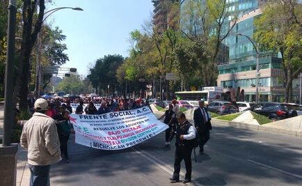 Reportan presencia de manifestantes en Reforma 