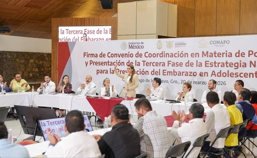 Evelyn Salgado presenta estrategia contra embarazo adolescente; refuerzan acciones contra matrimonio infantil en Guerrero.
Foto: Especial.