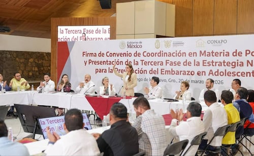 Evelyn Salgado presenta estrategia contra embarazo adolescente; refuerzan acciones contra matrimonio infantil en Guerrero.
Foto: Especial.