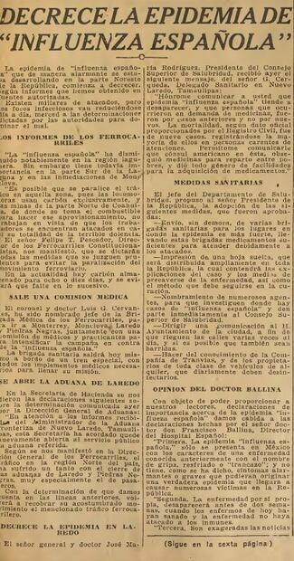 The fatal results of the 1918 Spanish flu pandemic in Mexico