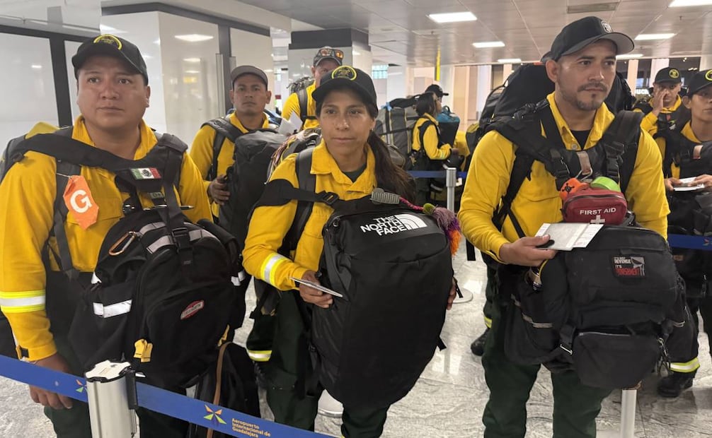 México envía equipo de 103 brigadistas a Canadá para ayudar en combate a incendios forestales. Foto: Especial