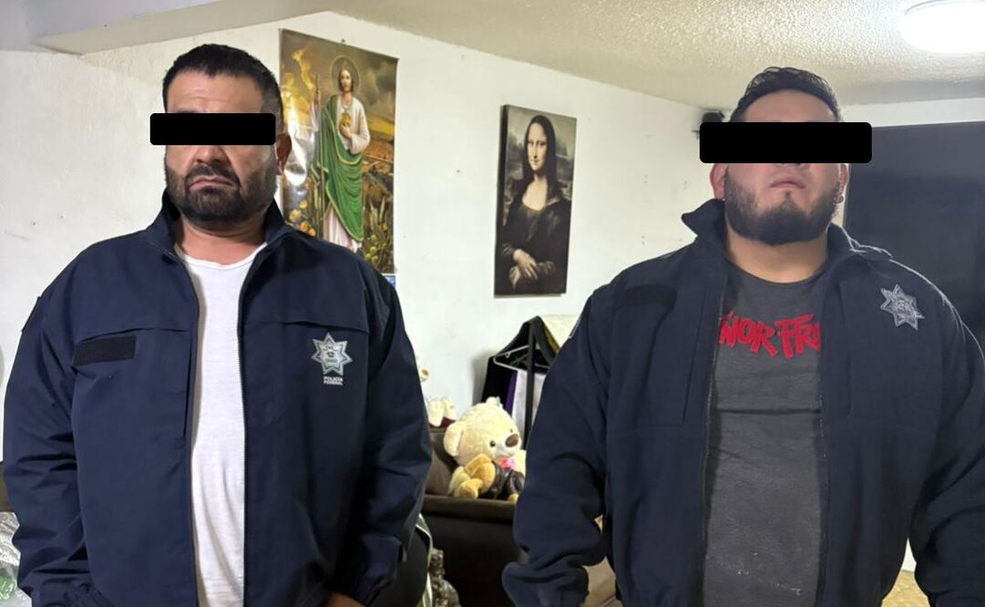 Caen en CDMX dos narcomenudistas que utilizaban chamarras de la extinta Policía Federal. Foto: Especial