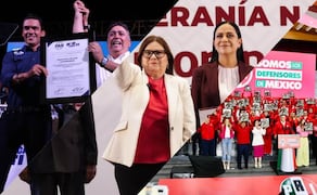 Con miras a la elección de 2027, PAN, Morena y PRI han usado las figuras de coordinadores estatales en defensa de la patria, familia y libertad, en defensa de la transformación y la soberanía nacional, y defensores de México, respectivamente. Fotos: Facebook @JorgeRoHe, Carlos Mejía / EL UNIVERSAL y Facebook @AlejandroMC