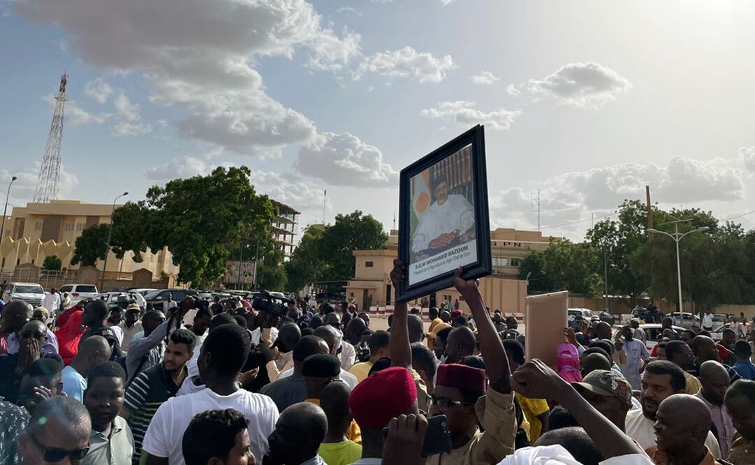 Manifestación en Niamey, capital de Níger. Foto: AFP