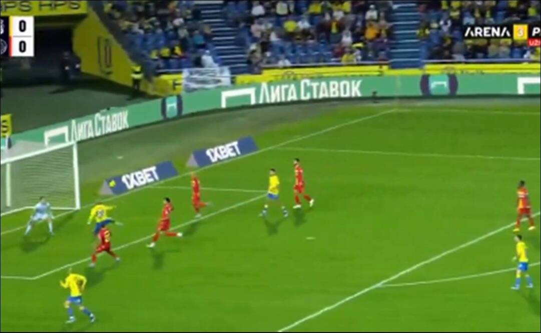 Julián Araujo convirtió su primer gol con Las Palmas / Foto: Especiales