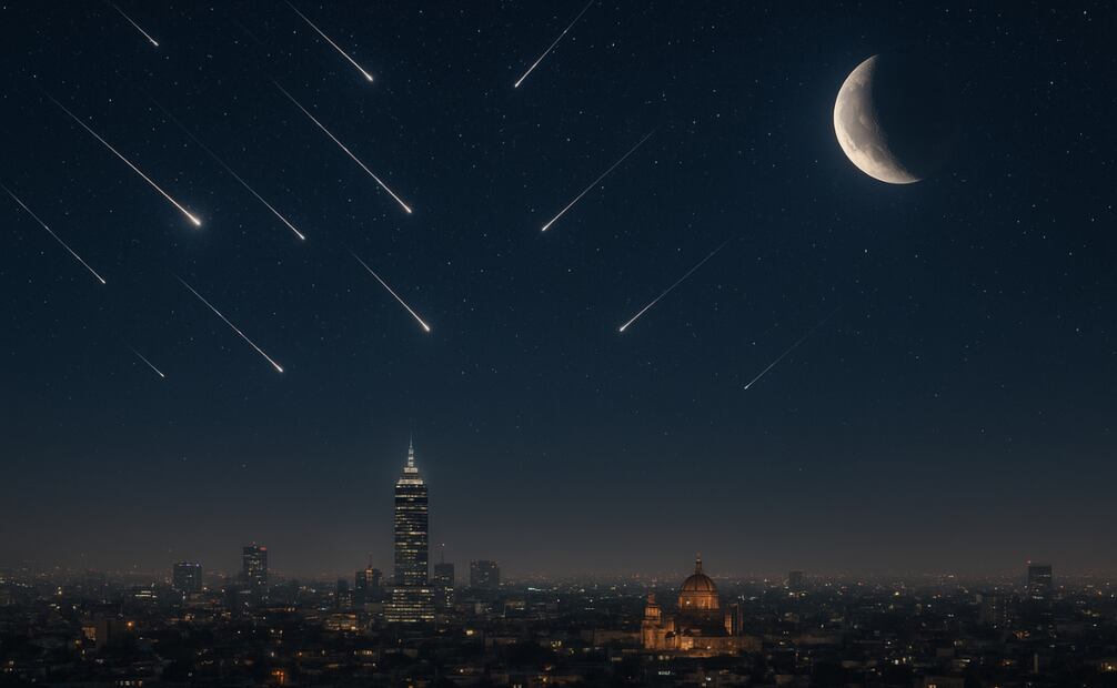 Este mes contará con dos deslumbrantes lluvias de estrellas. Foto: Creada con IA (ChatGPT)