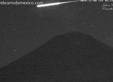 Observan meteoro en Puebla, Morelos, Edomex y CDMX
