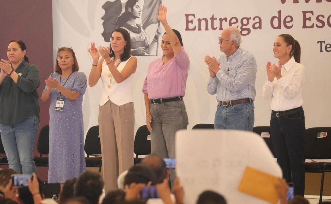Ariadna Montiel destaca entrega de pensión Mujeres Bienestar en Nayarit (08/11/2025). Foto: Especial