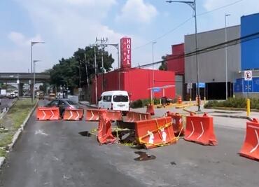Atiende Segiagua socavones en Calzada Ignacio Zaragoza; implementan protocolos de seguridad
