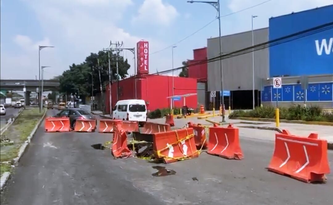 Atiende Segiagua socavones en Calzada Ignacio Zaragoza; implementan protocolos de seguridad. Foto: Captura de pantalla