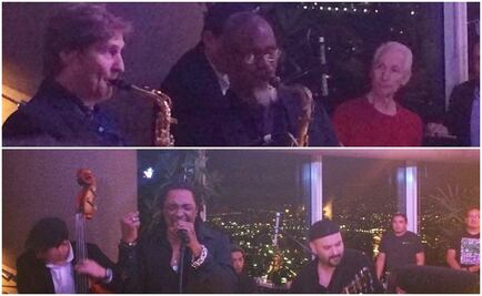 Baterista de los Stones acude a show privado en Torre Mayor