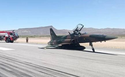 Avión F5 de la Fuerza Aérea Mexicana sufre incidente en Aeropuerto de Chihuahua; no hubo lesionados ni daños graves