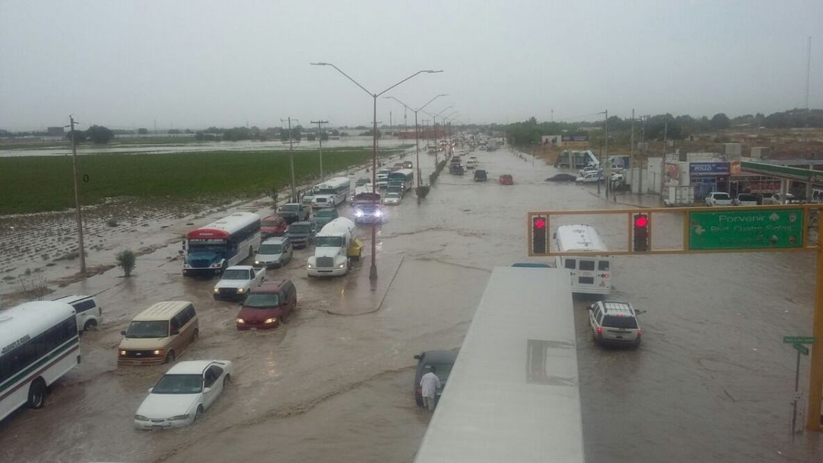 Aspectos de las inundaciones en Ciudad Juárez (Foto: Rogelio González)