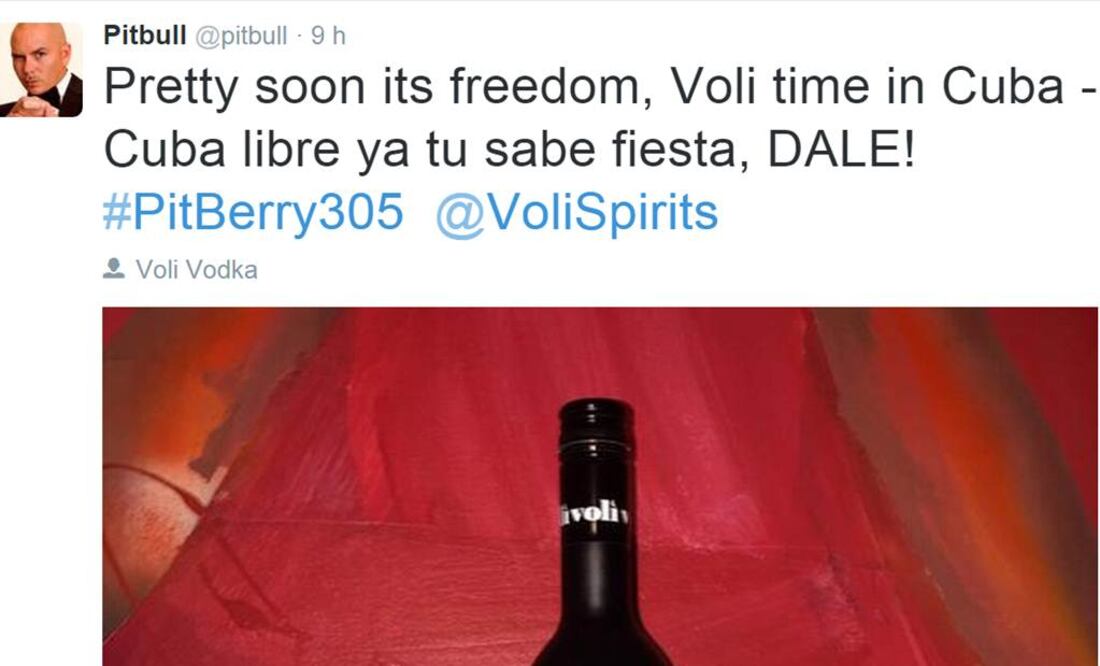 Recientemente en una entrevista por televisión, Pitbull expresó que quiere ir a Cuba y ofrecer un concierto en el malecón de La Habana.