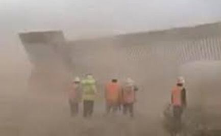 Tramo del muro fronterizo no fue derribado por "Hanna"