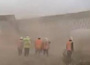 Tramo del muro fronterizo no fue derribado por "Hanna"