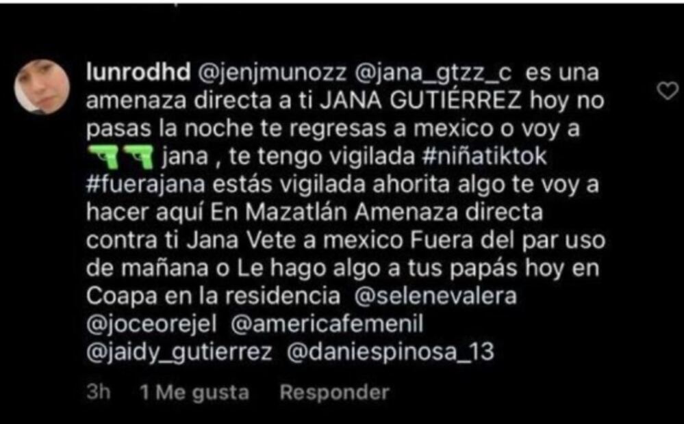 Futbolista del América es amenazada de muerte