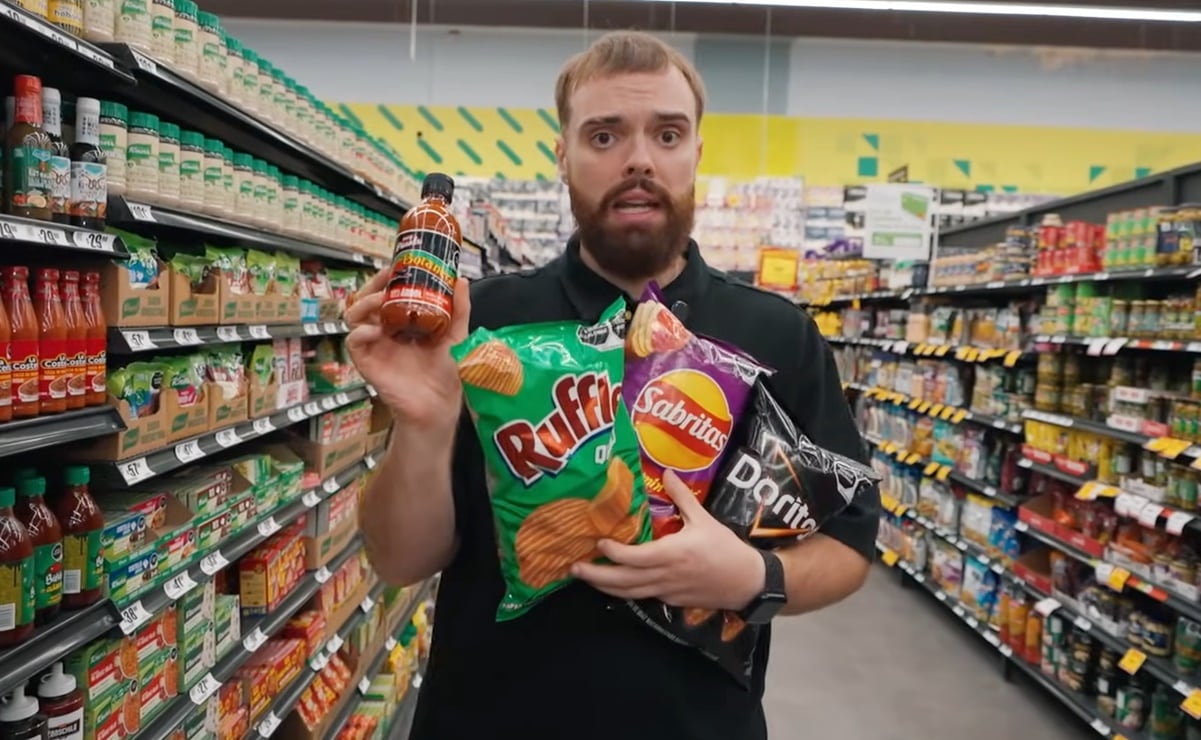 Ibai Llanos recorre supermercado de CDMX junto a Rivers y queda sorprendido por estos productos