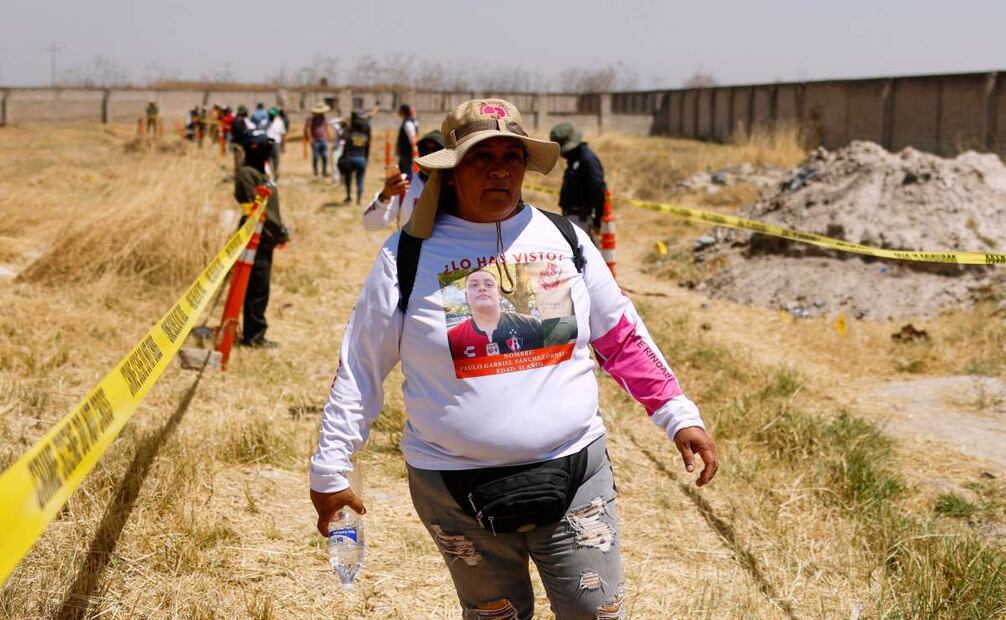 Visita de madres buscadoras en el rancho Izaguirre en Teuchitlán, Jalisco. Foto: Diego Simón/EL UNIVERSAL