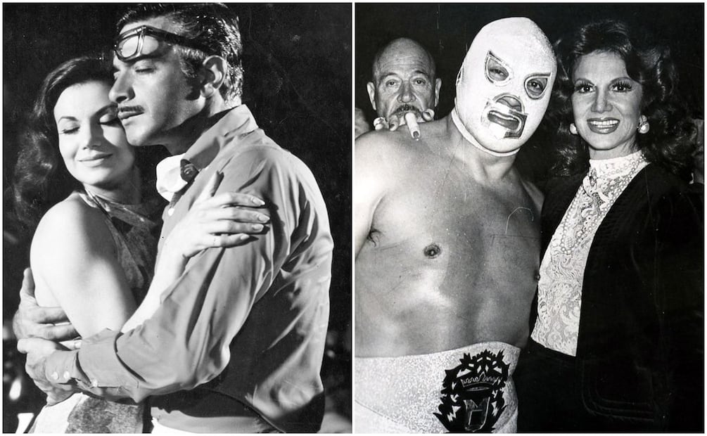 Ana Luisa Peluffo con Mauricio Garcés y con "El Santo".
Foto: Archivo EL UNIVERSAL.