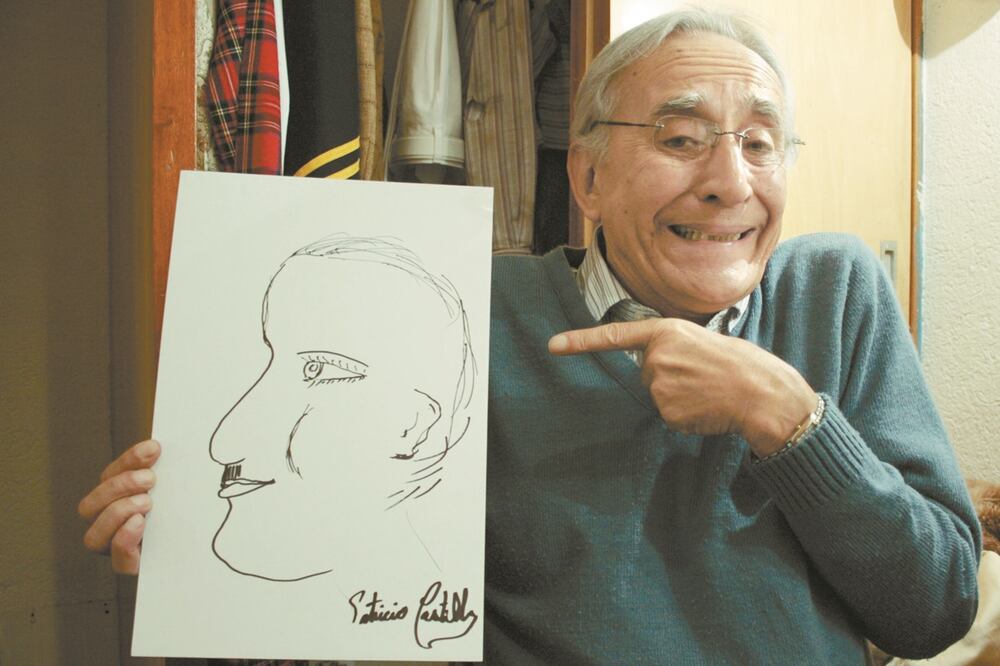 En 2007, Patricio Castillo dibujó un autorretrato. Ese año actuó con Héctor Bonilla en El diluvio que viene. Foto: ARCHIVO EL UNIVERSAL  