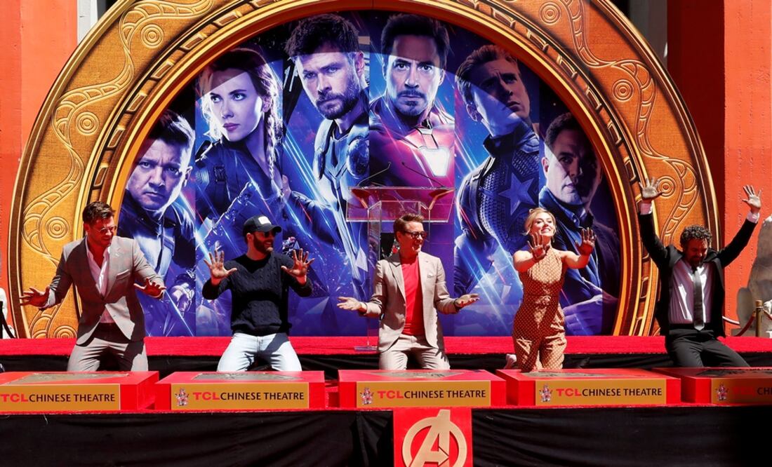 Chris Hemsworth, Chris Evans, Robert Downey Jr., Scarlett Johansson y Mark Ruffalo. Foto: Reuters